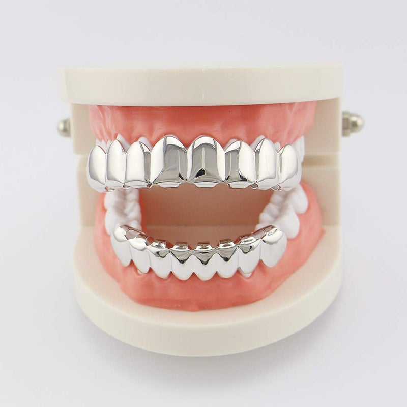 OOCC 18K Gold Plated Hip Hop Caps Custom Fit Top & Bottom Grillz Set Teeth Grills Mouth - Image 3